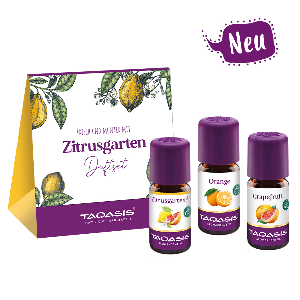 Zestaw Zitrusgarten zestaw 3 olejków cytrusowych BIO, Taoasis